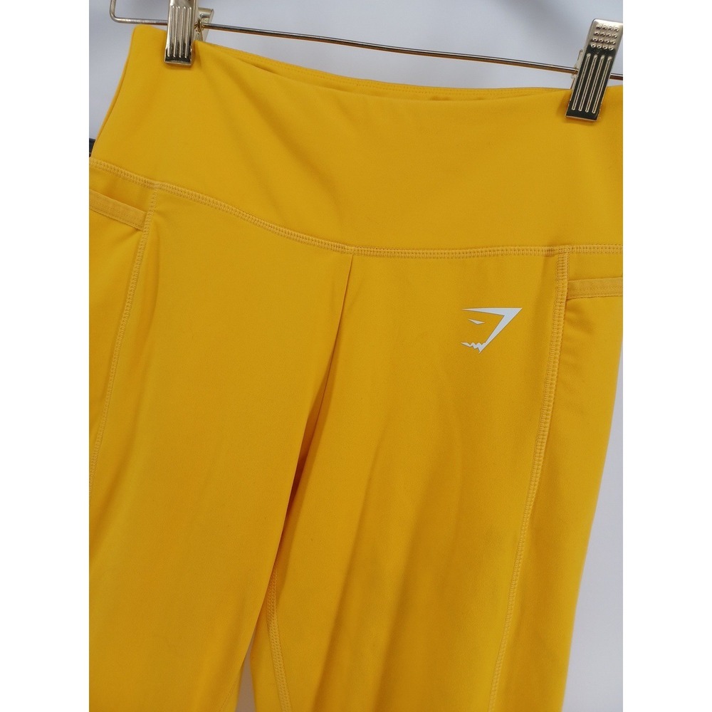Gymshark Womens Yellow Small Ankle Leggings
